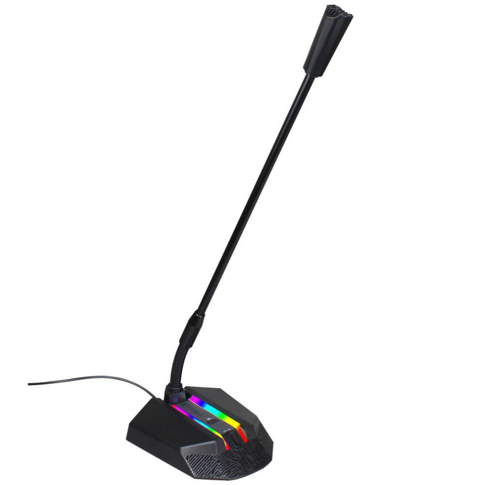 Hxsj Tsp202 Wired Microphone Rgb Lighting Bendable Usb Microphone Voice Chat Video Conference Microphone For Desktop Laptop 6900077456738