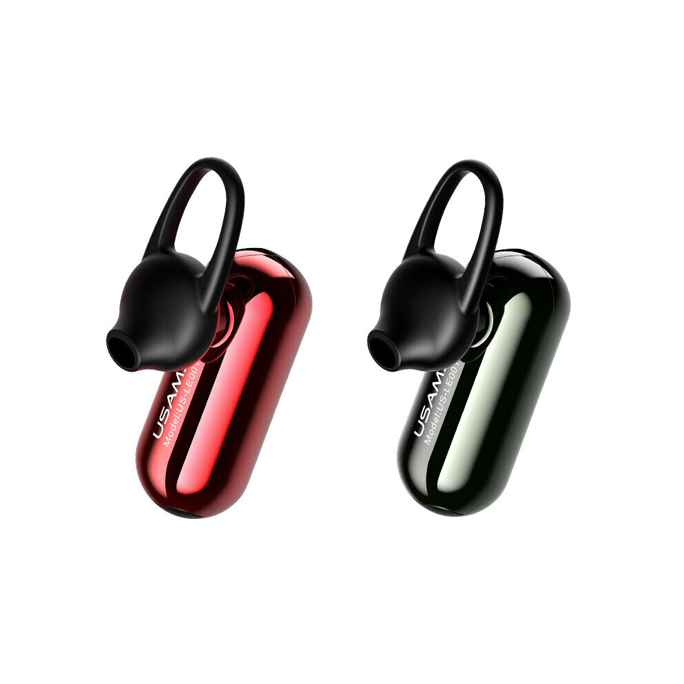 Usams Us Le001 Wireless Bluetooth Earphone Mini Invisible Single Earbuds Handsfree Noise Cancelling Mic Headphone Light 3345535674188