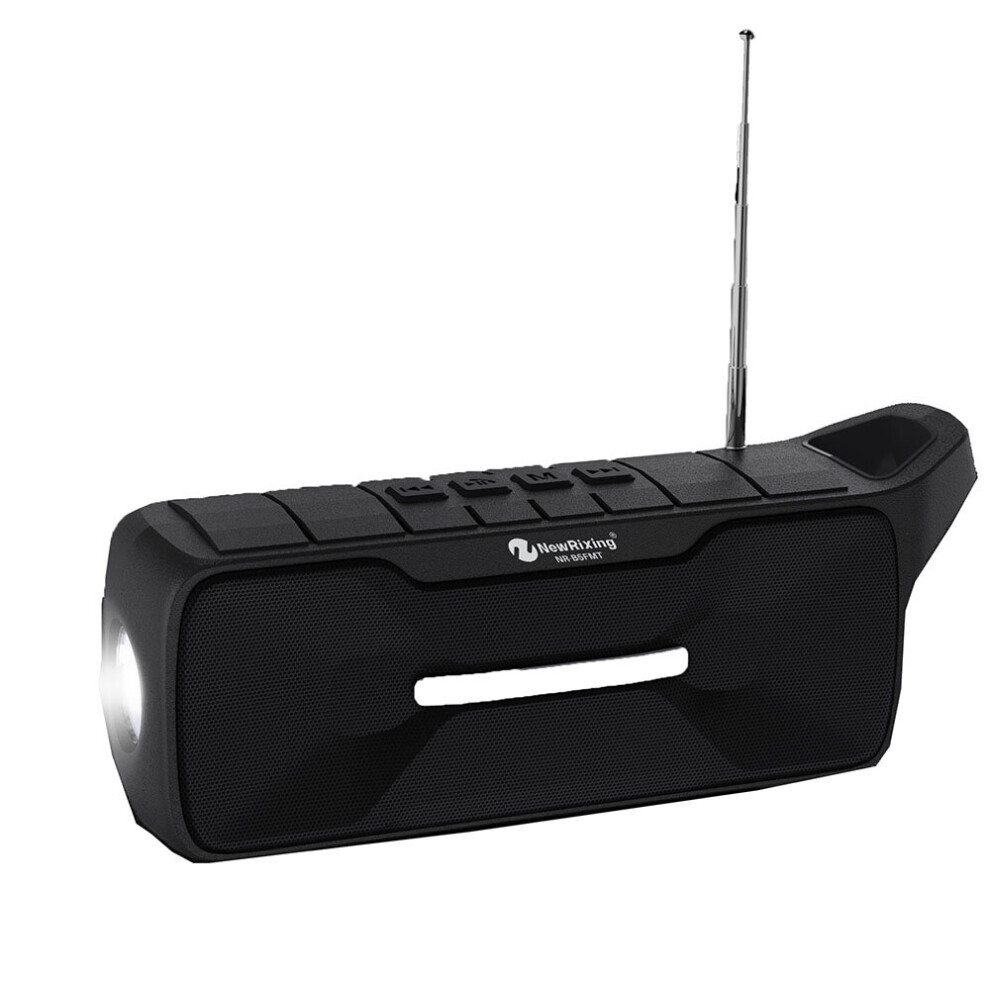 Newrixing Nr B5fmt Wireless Bluetooth Speaker Tws Stereo Outdoor Speaker Fm Radio Solar Charging Speaker With Flashlight 6900078809243