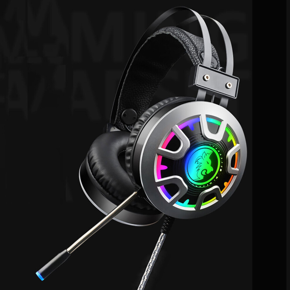 Rgb Luminescent 3.5Mm Audio Jack Wired Gaming Headphone Stereo Sound Headset With Led Microphone Audio Cable 6900057504381
