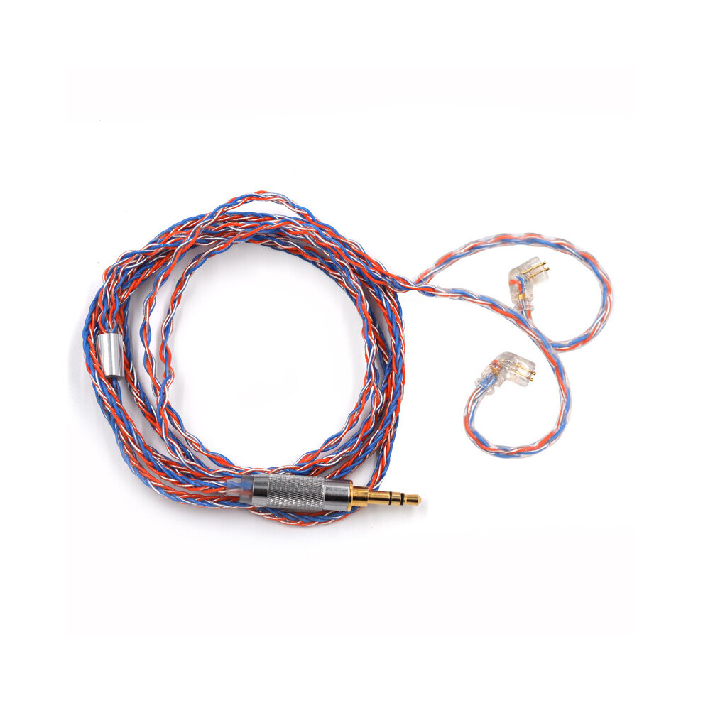 Cca Mmcx 2Pin Braded Cable 8 Core Upgraded Plated Cable Replacement Headphone Cable For Kz Zst Zs10 Pro Cca C10 Silver 690103038002