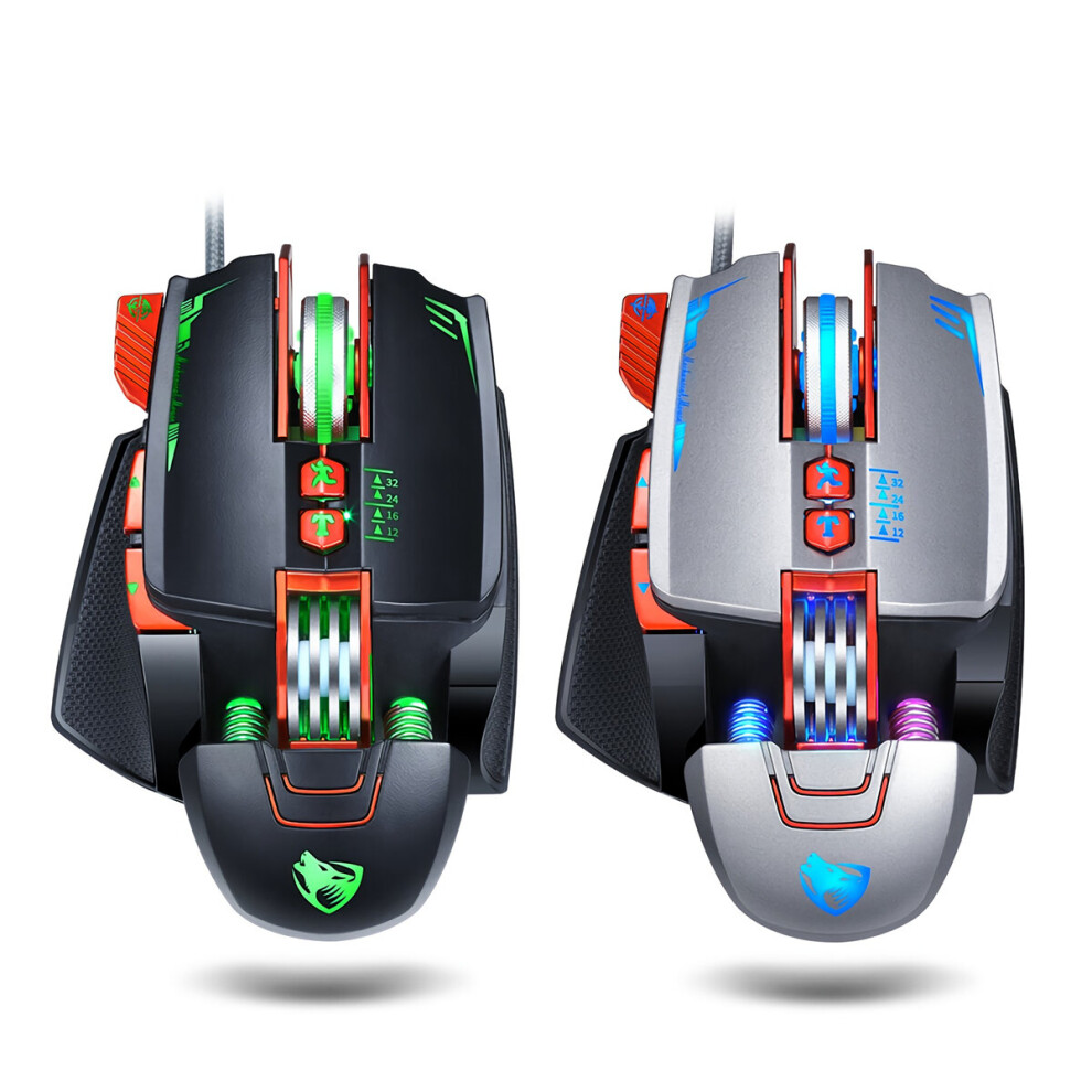 T Wolf V9 Wired Gaming Mouse 3200Dpi 8 Programmable Buttons Breathing Backlight Home Office Mechanical Mouse For Computer Laptop Pc Gamer 6900078994840