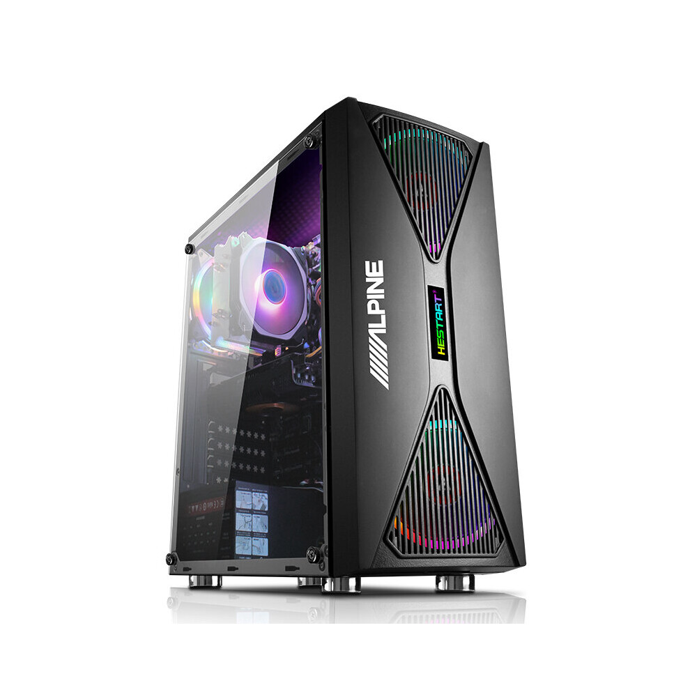 ATX Computer Gaming Case Desktop Computer Mainframe Back Line Support M