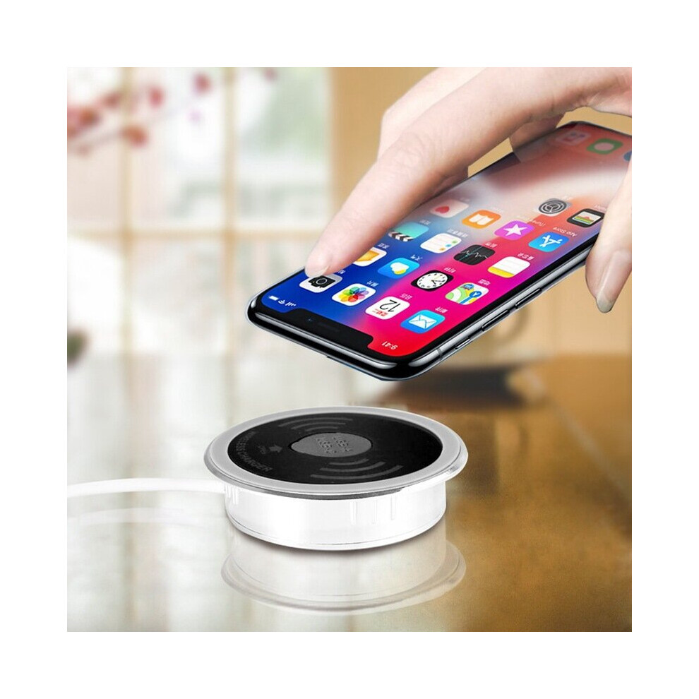Embedded Wireless Charging Smart Socket Usb Direct Charge Type C Fast Charge Desk Phone Wireless Charger 6900079992579