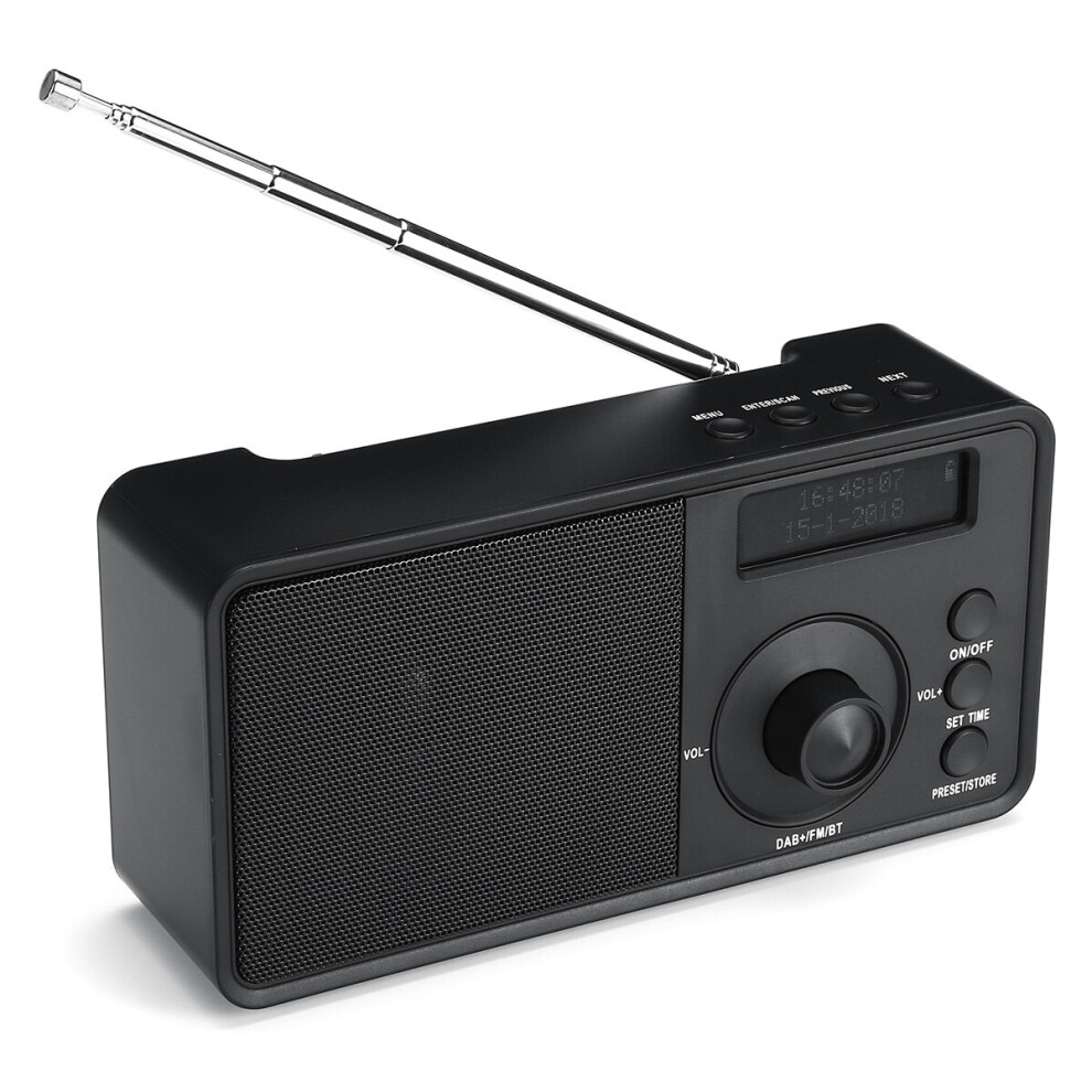 Portable Dab + Digital Radio Wireless Bluetooth Stereo Speaker Lcd Display Outdoor Headset Support Alarm Clock Fm Aux 4260136673998