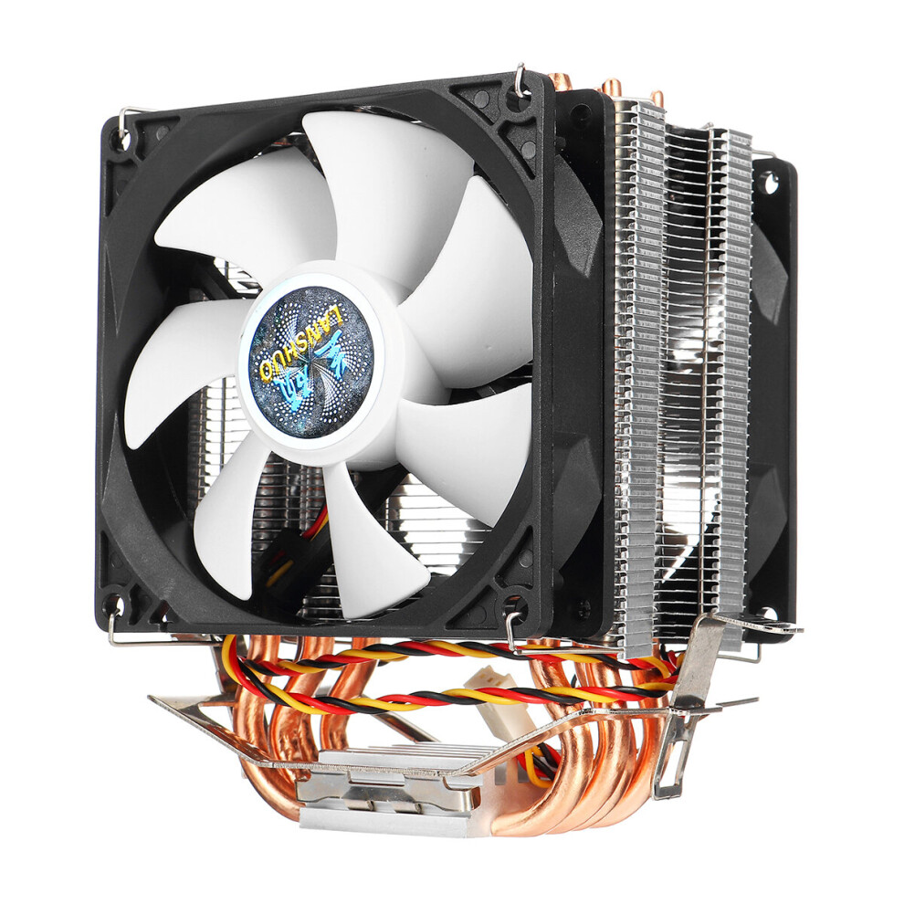 3 Pin 4 Heatpipes Cpu Cooling Fan Cooler Heatsink For Intel Amd White 6931393300122