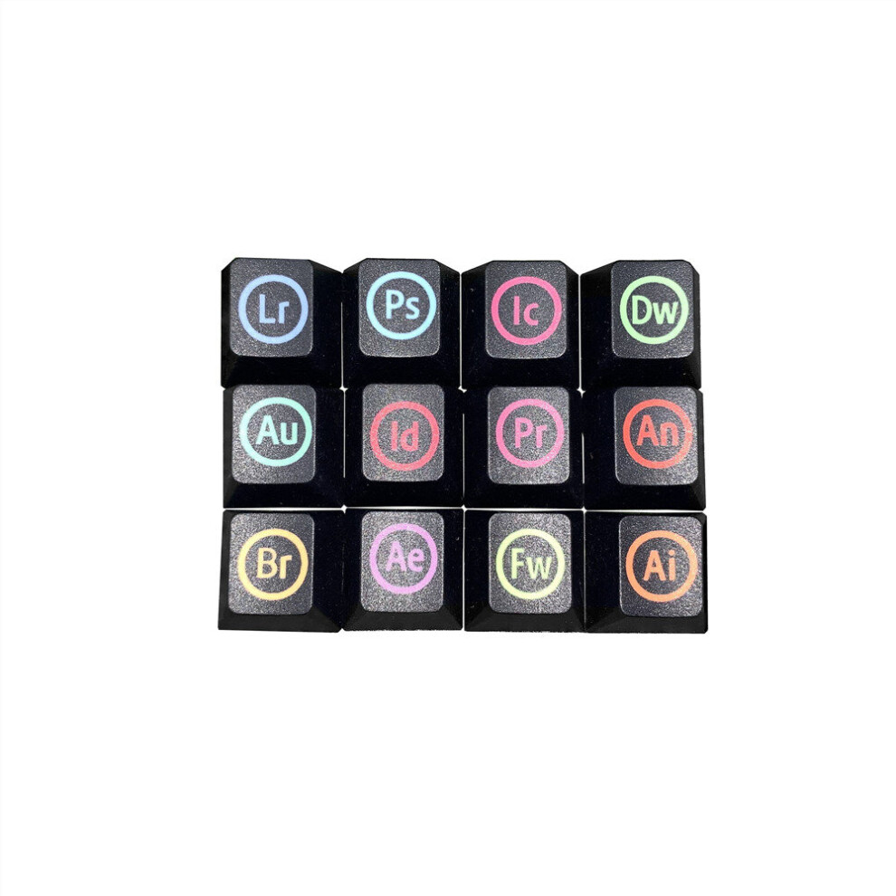12 Keys Cherry Profile R4 Height Pbt Keycaps Five Sides Dye Sublimation Keycap For Mechanical Keyboard Red 8653179947335