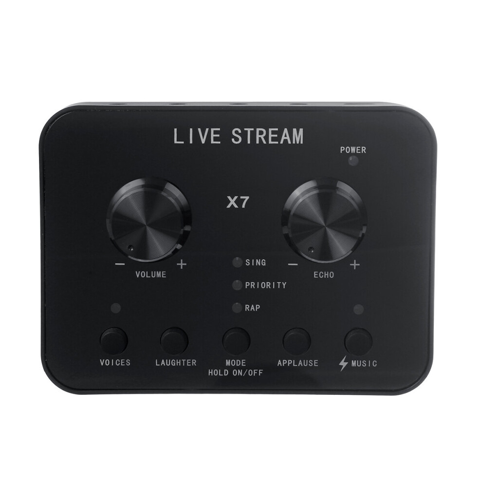 X7 Live Sound Card Microphone 20 Functions Voice Changer For Mobile Phone Pc Computer Broadcast 825450300360