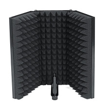 Portable Foldable Metal Microphone Isolation Shield Studio Recording Reflector