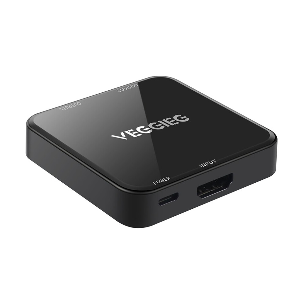 Veggieg 1 In 2 Out Hdmi Switch Splitter 4K* 2K@60Hz Hdmi Converter Hub With Power Supply Interface 6900078884745