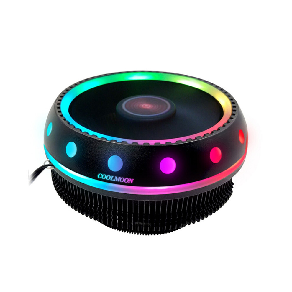 Coolmoon Dc 12V 3Pin Ufo Colorful Backlight 100Mm Cpu Cooling Fan Pc Heatsink For Intel Amd For Pc Computer Case 6901250188507