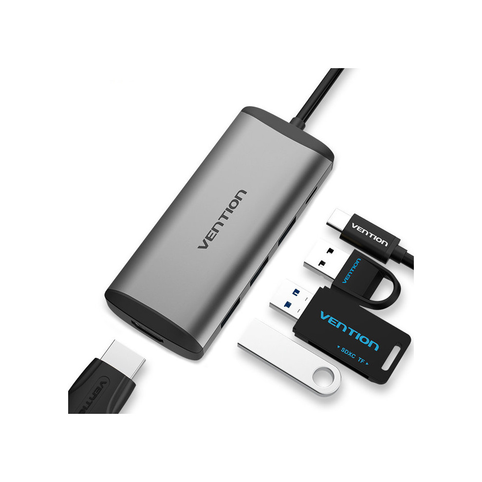 Vention Cnbhb Type C To Hdmi Usb3.0 Pd Converter Type C Adapter 740120186030
