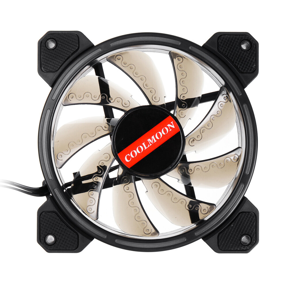 12Cm 3 Pin 1 Fan 12 Modes Adjustable Colorful Rgb Led Silent Computer Case Cooling Fan Black 690124120298