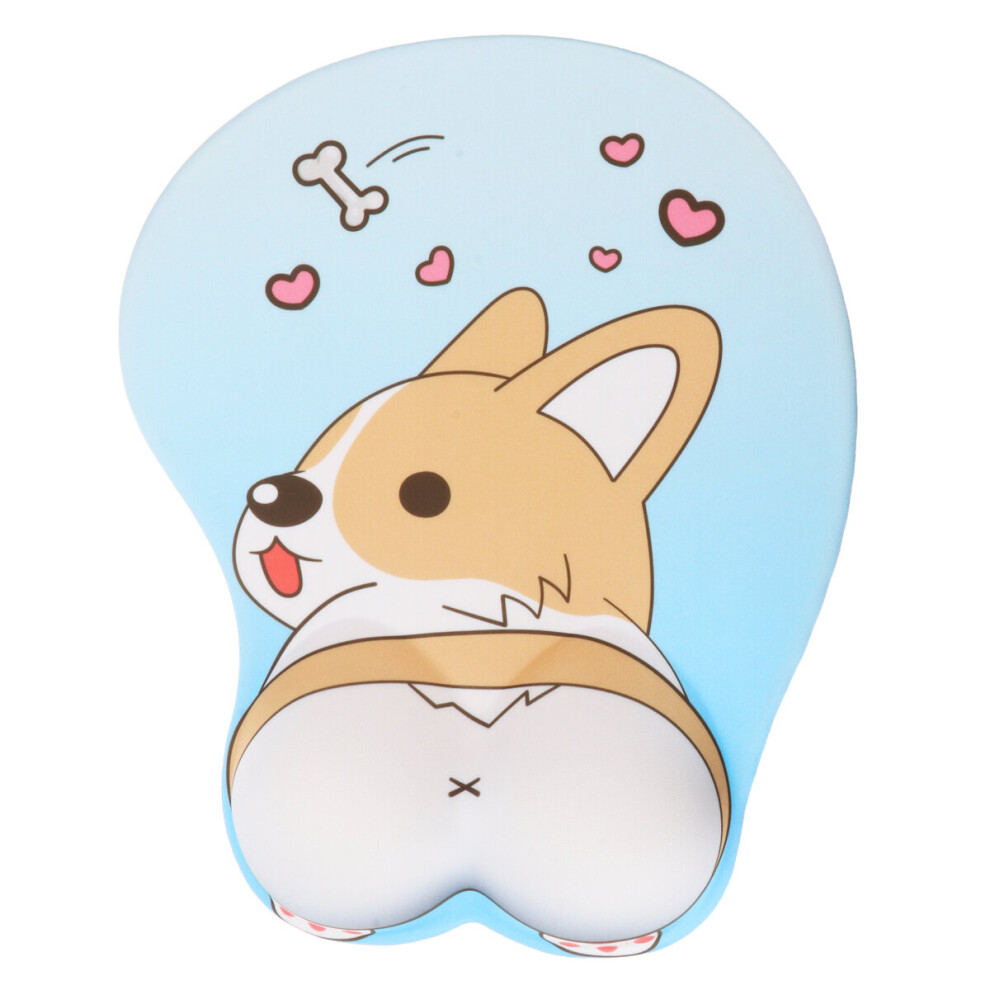 Lovely Corgi Non Slip Silica Gel Wrist Rest Mouse Pad Wrist Support Computer Ergonomic Mouse Mat Comfortable 6953056139610