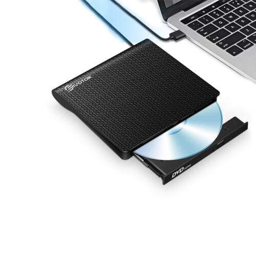 EIVOTOR USB3.0 External Optical Drive USB CD DVD Burner DVD RW Player Writer Rewriter Support 2MB Data Transfer for PC Laptop Computer 2