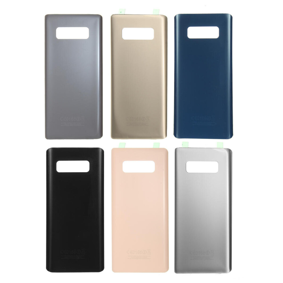 Back Glass Battery Cover With Camera Lens Frame For Samsung Galaxy Note 8 Grey/Pink/Silver 304691750511