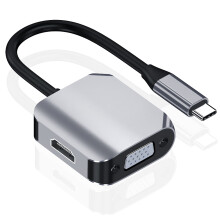 HAOWEI Type C to HDMI VGA Adapter Converter Type c Hub 4K 1080P Expansion Dock Splitter HW 6002