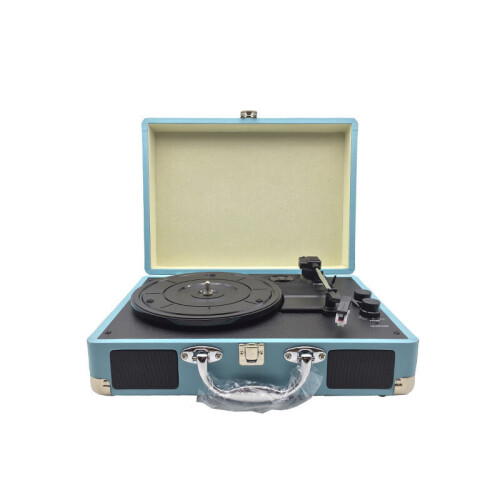 Phonograph Turntables Record Player Retro Vinyl Audio USB Bluetooth Speaker Suitcase Record Player