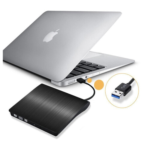 USB3.0 External Optical Drive Slim USB CD DVD Burner DVD RW Player Writer Support 2MB Data Transfer for PC Laptop Computer 2