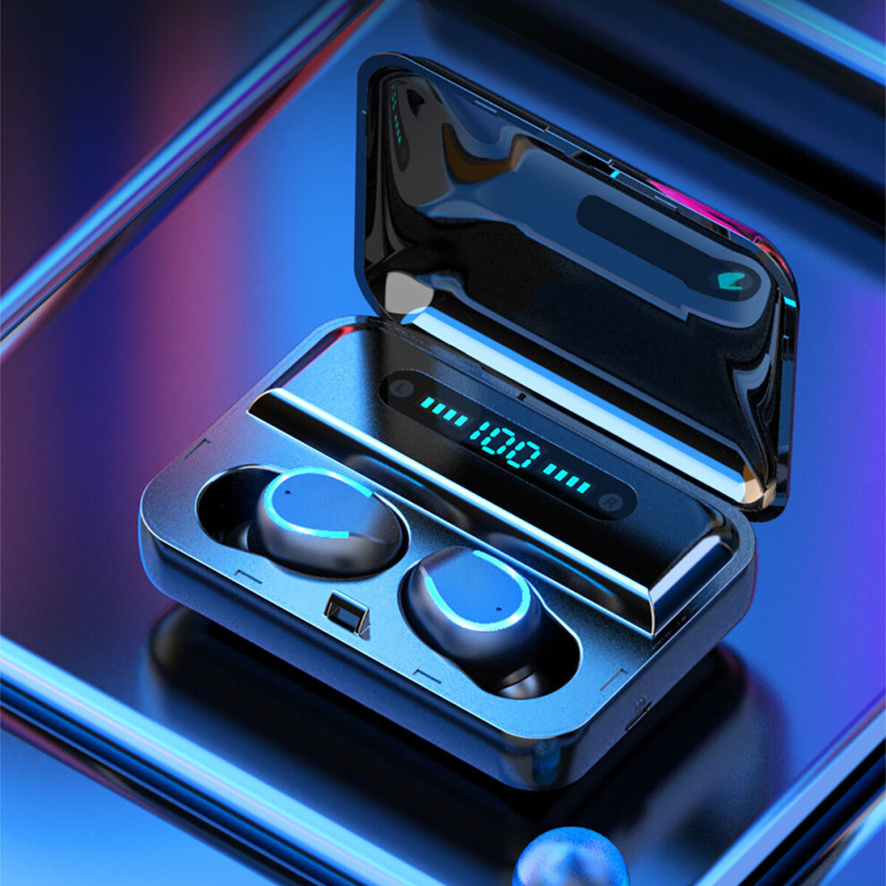 F9 5 Tws Bluetooth Earphones Wireless Earbuds Digital Display 9D Hifi Bilateral Calls Headset With Charging Case 791772037744