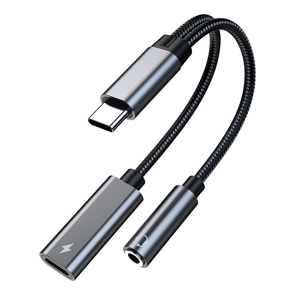Kinmax 2 In1 Type C To Type C 3.5Mm Aux Adapter Hifi Headphone Adapter Cable Pd 60W Fast Charging Ta2b R 6900079100264