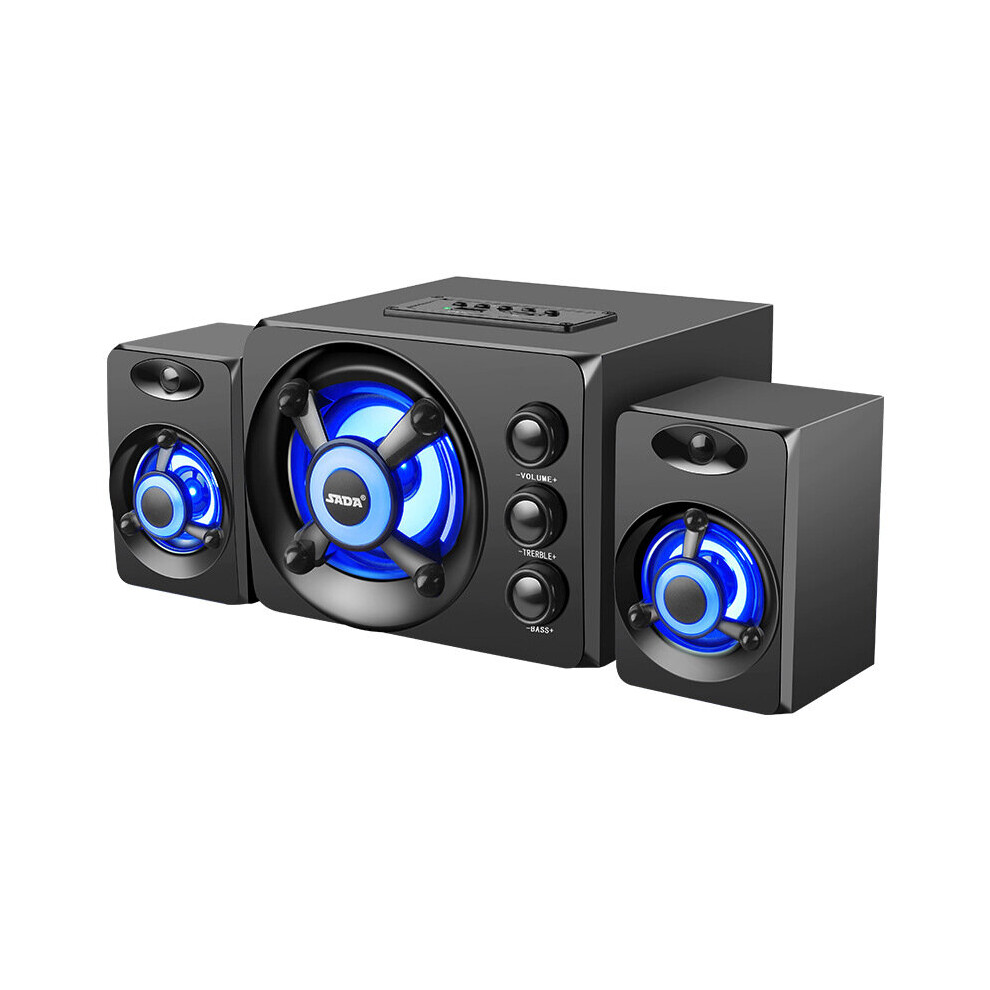 Sada D 208 3.5Mm Audio Bluetooth 2.1 Channel Bass Led Computer Speaker Support Tf U Disk Light 3796737116998