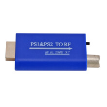 PS1 PS2 to RF Converter PS1 PS2 to RF Adapter 61.25mhz Out TV Signal RF Converter with RF Cable for Games Console to TV