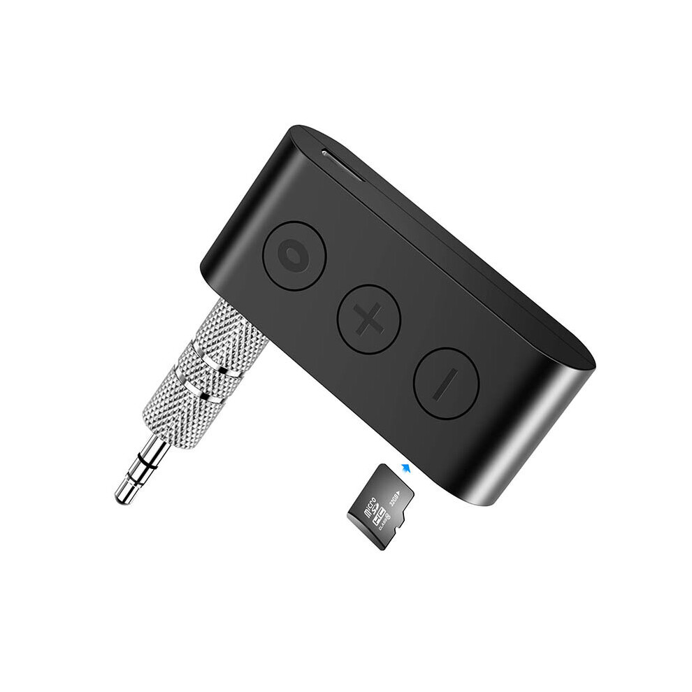 Bakeey Bluetooth 5.0 Car Kit Receiver Adapter Aux 3.5Mm Jack Mp3 Music Player With Mic Handsfree Support Tf Card Playback 6900080322143