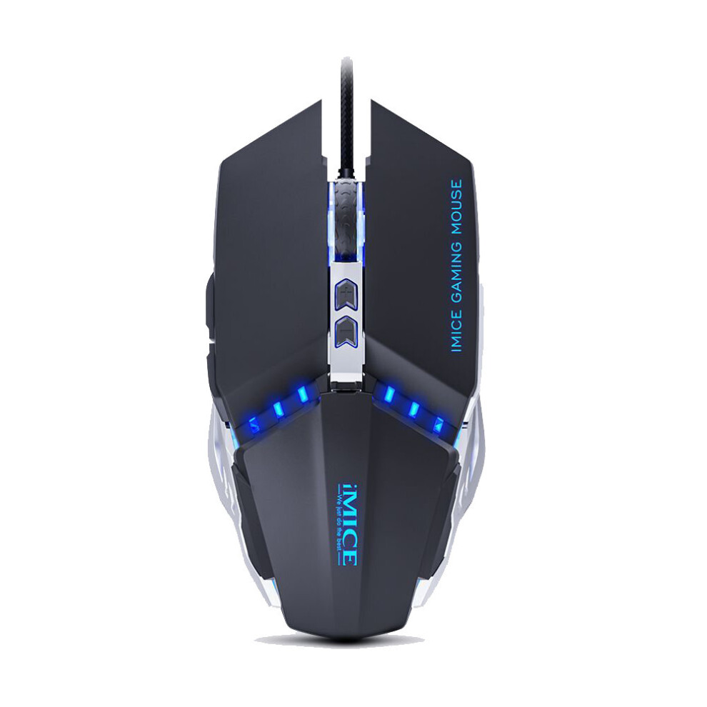 Imice T80 Wired Gaming Mouse 800 3200Dpi Rgb Backlit Computer Mechanical Mice For Computer Laptop Pc Gamer Silver 6435525063935
