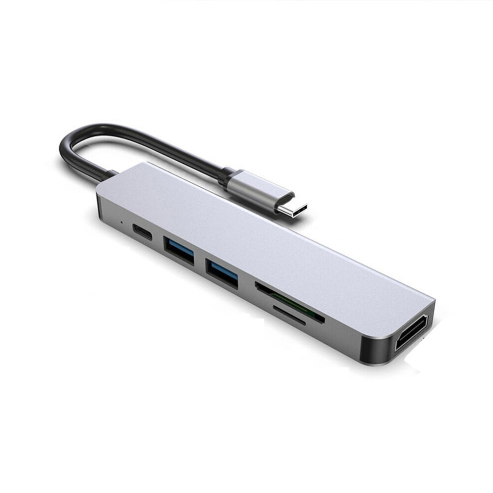 Byl Tc6a Usb C Hub 2*Usb3.0 Port Hdmi Compatible 4K@30Hz 1080P 60Hz Pd Fast Charging Adapter Tf Sd Reader Type C Docking Station 841930763357