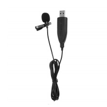 1.5m USB Lavalier Microphone Omnidirectional Lapel Mic for PC/Phone - Plug-and-Play for Live Broadcast and Webcast