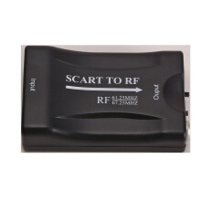SCART to RF Converter SCART RF Adapter 61.25 67.25mhz Out RF Video Converter with RF Cable for SCART Box to Old TV