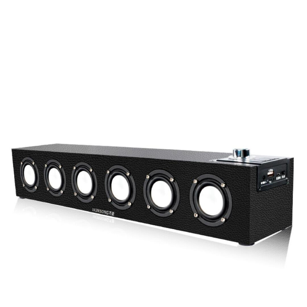 S121 2X5w Wooden Soundbar Bluetooth Wireless Speaker Home Theatre Echos Wall For Tv Mobile Phone Pc Karaoke Speakers Aux Tf Card U Disc 622135389876