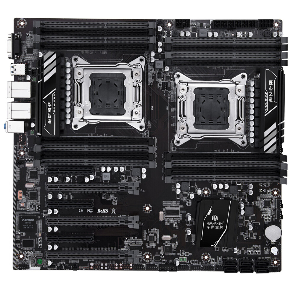 Huananzhi X79 Dual 16D Motherboard Intel Dual Cpu Lga 2011 Reg Ecc Ddr3 1333 1600 1866Mhz Sata3 Usb3.0 E Atx With Vga 606592280457