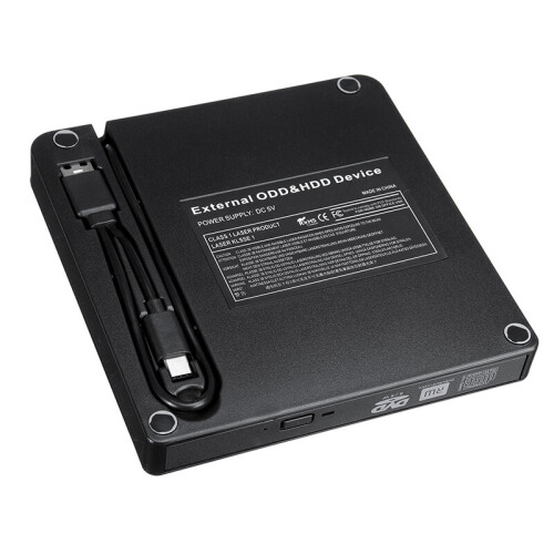 USB3.0  Type C External CD Burner CD DVD Player Optical Drive Ultra thin for PC Laptop Windows 1