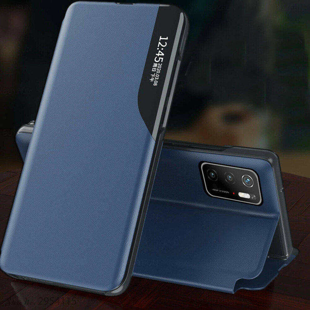 Bakeey For Xiaomi Redmi Note 10 5G Poco M3 Pro 5G Nfc Global Version Case Magnetic Flip Smart Sleep Window View Shockproof Pu Leather Full Cover P 6900086791431