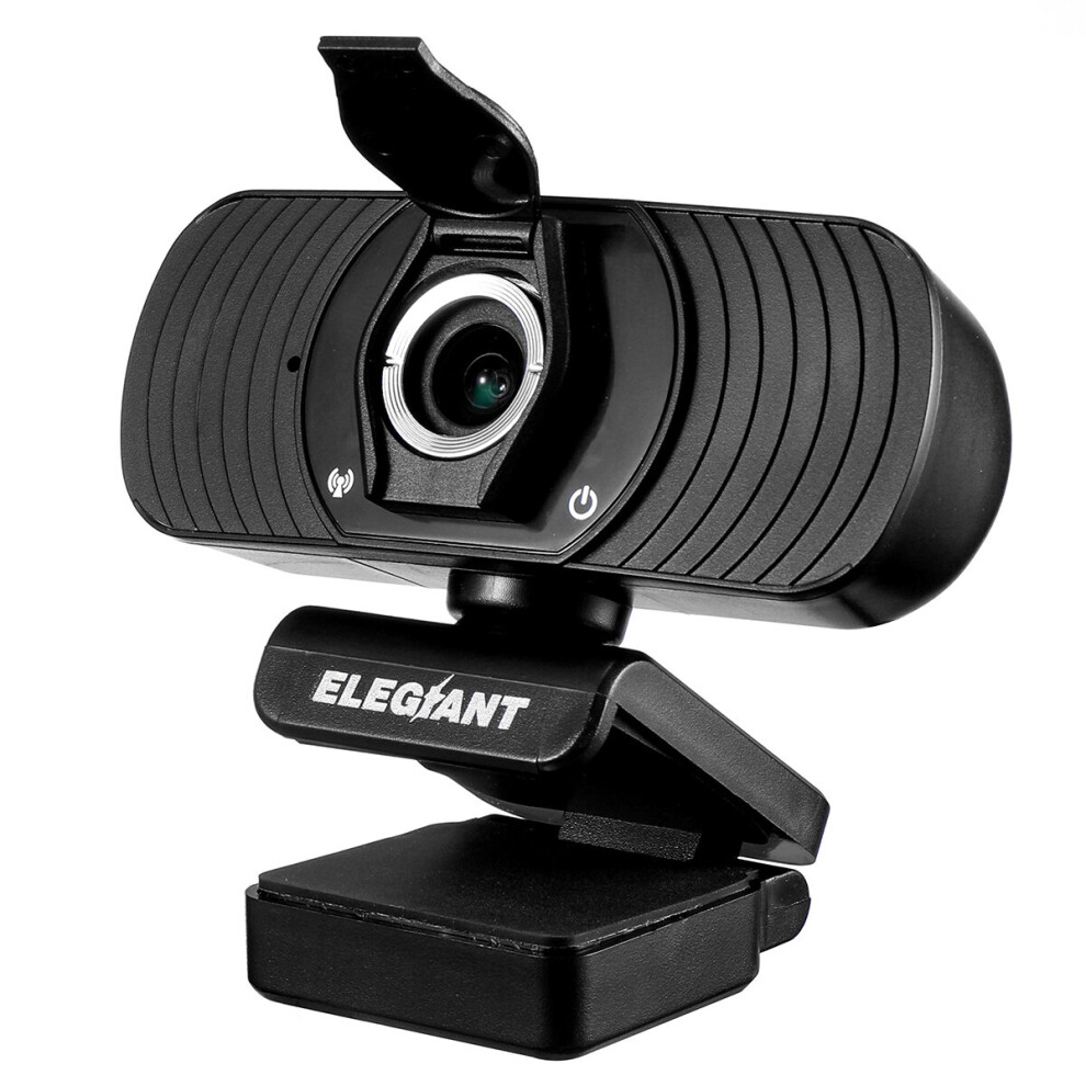 Elegiant Egc C01 1080P Hd Webcam With Privacy Cover Built In Mic For Video Calls Conference Gaming Usb Plug & Play For Windows For Mac Os Android Light 841930516625