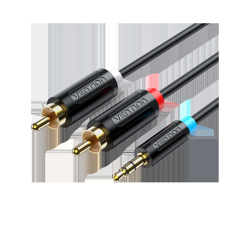 Vention Rca Cable 3.5Mm Jack To 2Rca Audio Hifi Stereo Cable For Smartphone Amplifier Subwoofer Home Theater Dvd Vcd Aux Cable Black 605945187849