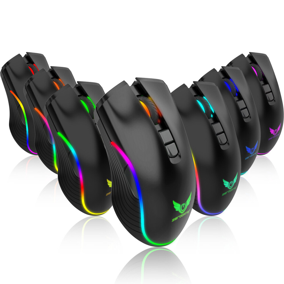 Zerodate T26 2400Dpi 2.4G Wireless Rgb Backlight Technology Mouse For Pc Laptop 690135401317