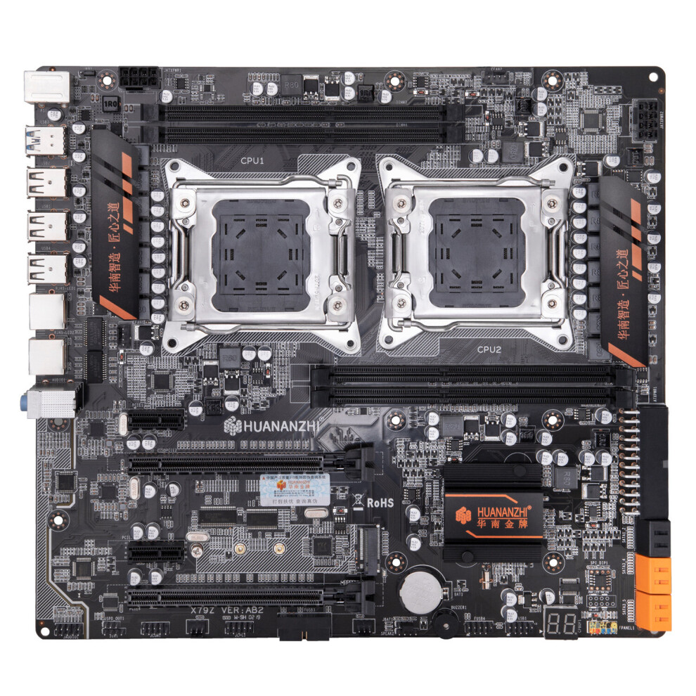 Huananzhi X79 Dual 4D Motherboard Dual Cpu For Intel X79 Lga 2011 E5 Ddr3 1333 1600 1866Mhz 128Gb Pci E Sata3 Usb3.0 E Atx 733490971917