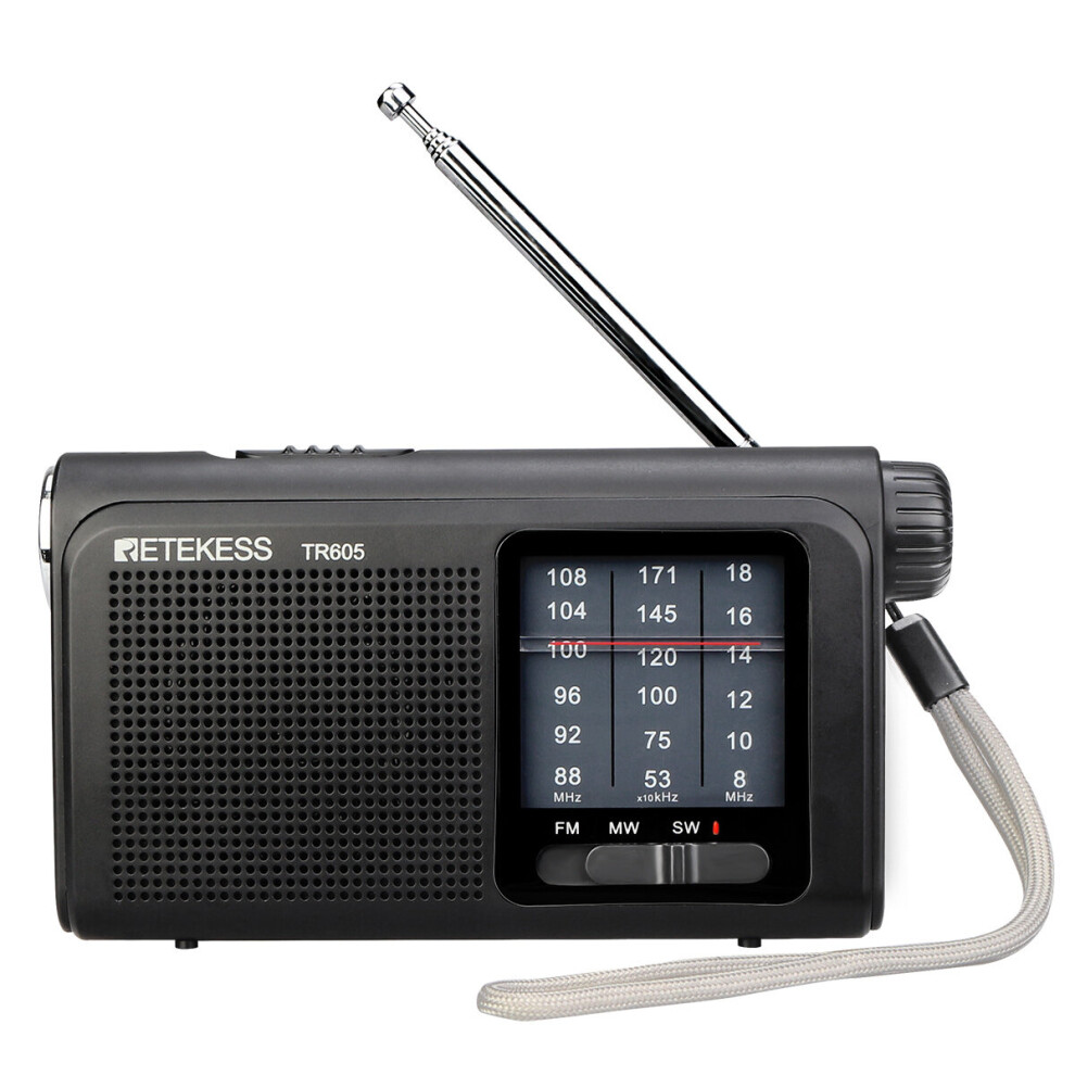 Retekess Tr605 Sw Mw Fm Radio 3 Band Hand Tuned Radio Emergency Flashlight 6901250218938
