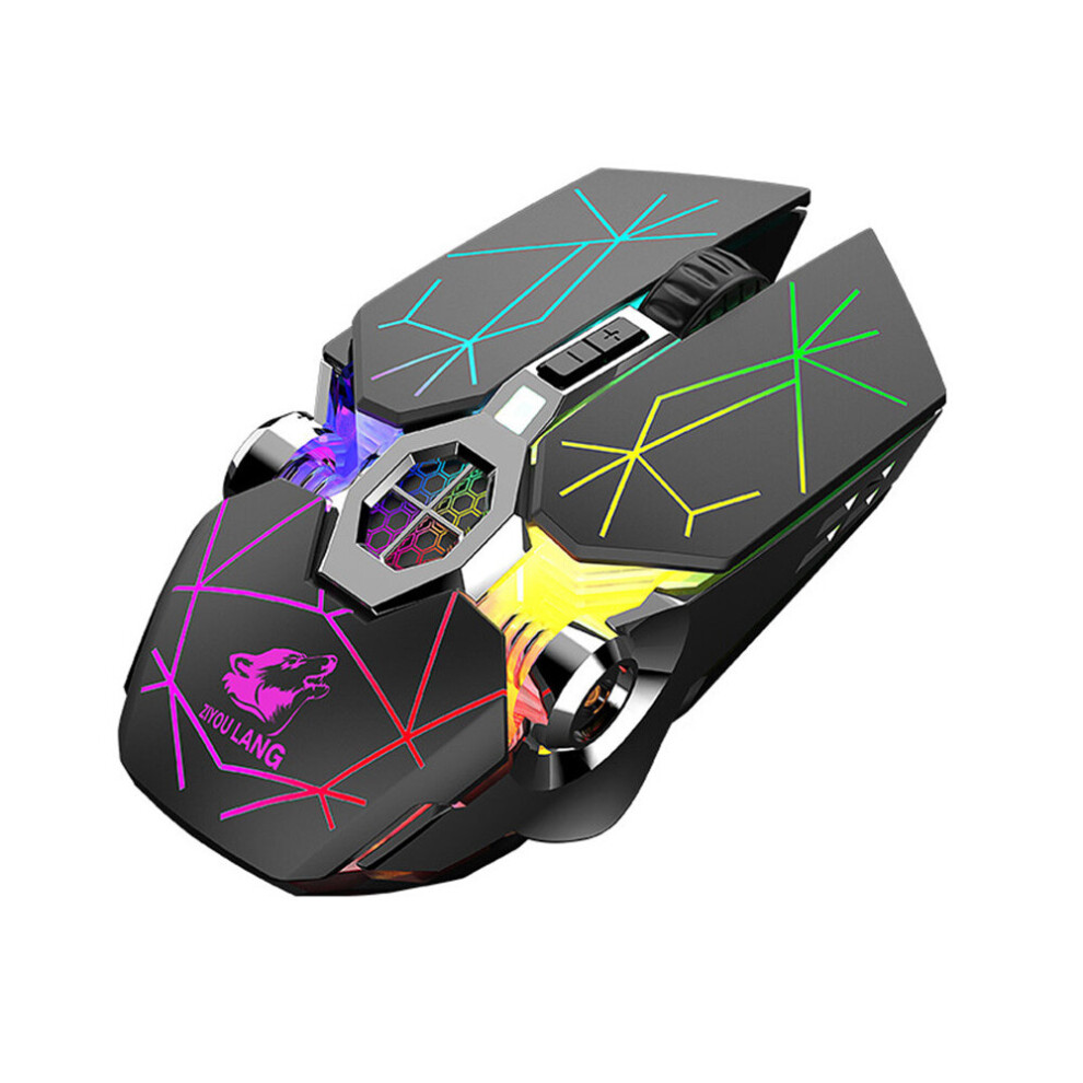 Ziyoulang X13 2.4G Wireless Optical Mechanical Mouse Rgb Backlight 2400Dpi Ergonomic Rechargeable Quiet Gaming Mice 6900066813597