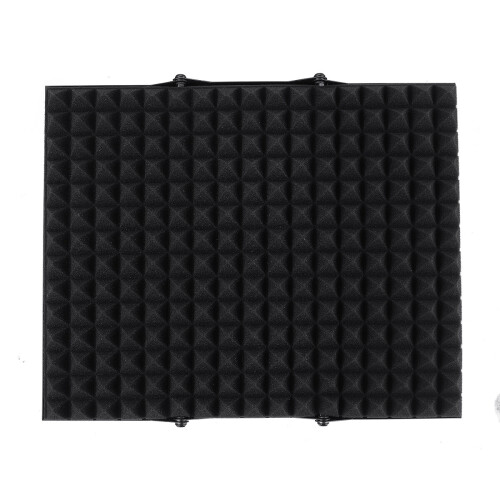 Foldable Microphone Acoustic Isolation Shield Acoustic Foams Studio Three door Noise Enclosure Panel Filter 2