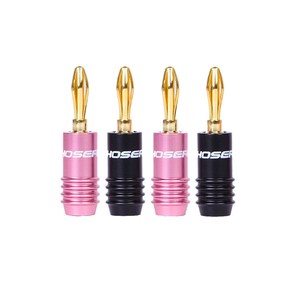 Choseal Qs6033 Gold Plated Speaker Banana Plugs For Speaker Wire Home Theater Amplifier Audio Adapter Banana Adapter Connector 4Pcs Lot 6901251322214