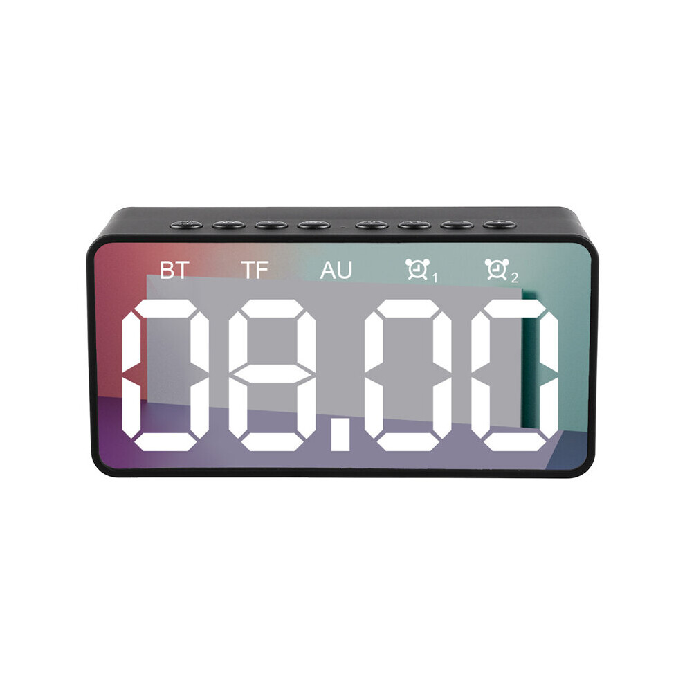 Bakeey Bt506 Wireless Bluetooth 5.0 Speaker Led Display Dual Alarm Clock Tf Card 4D Bass Stereo Speaker With Mic 6900058536169