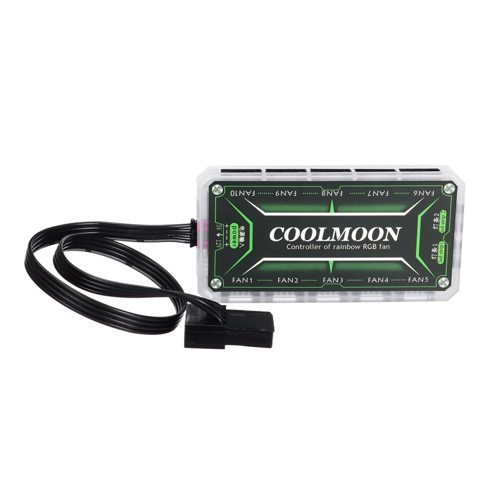 Coolmoon Computer Case Pc Cooling Fan Rgb Adjustable Led 120Mm 6Pin Quiet Ir Remote Control For Computer Cooler Cooling Fan Case Fan Cpu Light 193078649551
