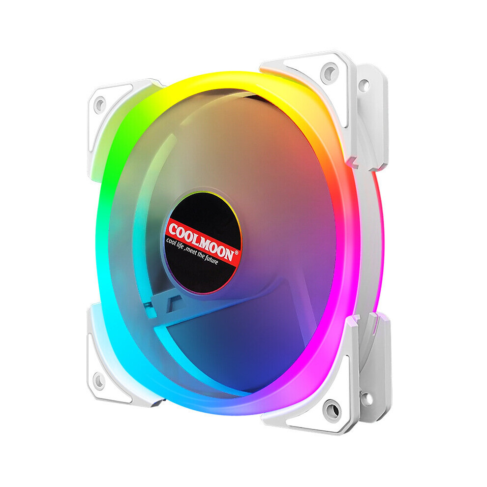 Coolmoon 120Mm Rgb Case Cooling Fan 5V 3Pin Argb Lighting Quiet Desktop Pc Case Radiator Heatsink Cooler 5303035402548