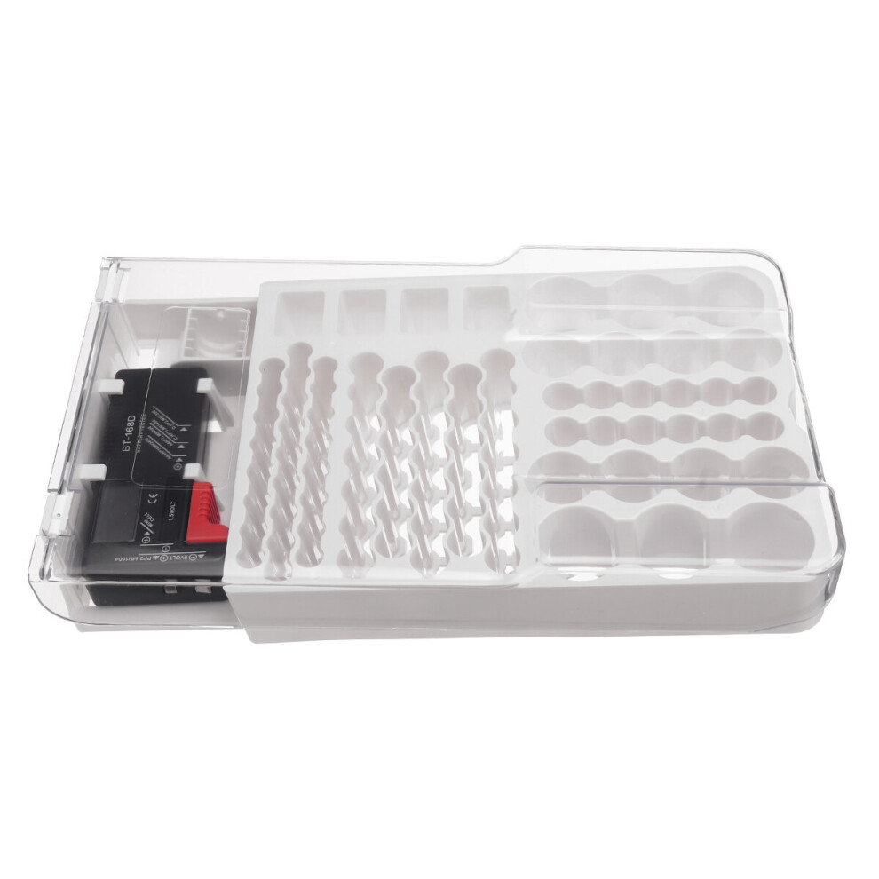 93 Battery Storage Caddy Box Case Holder Organizer Capacity Rack W Tester 190268531559