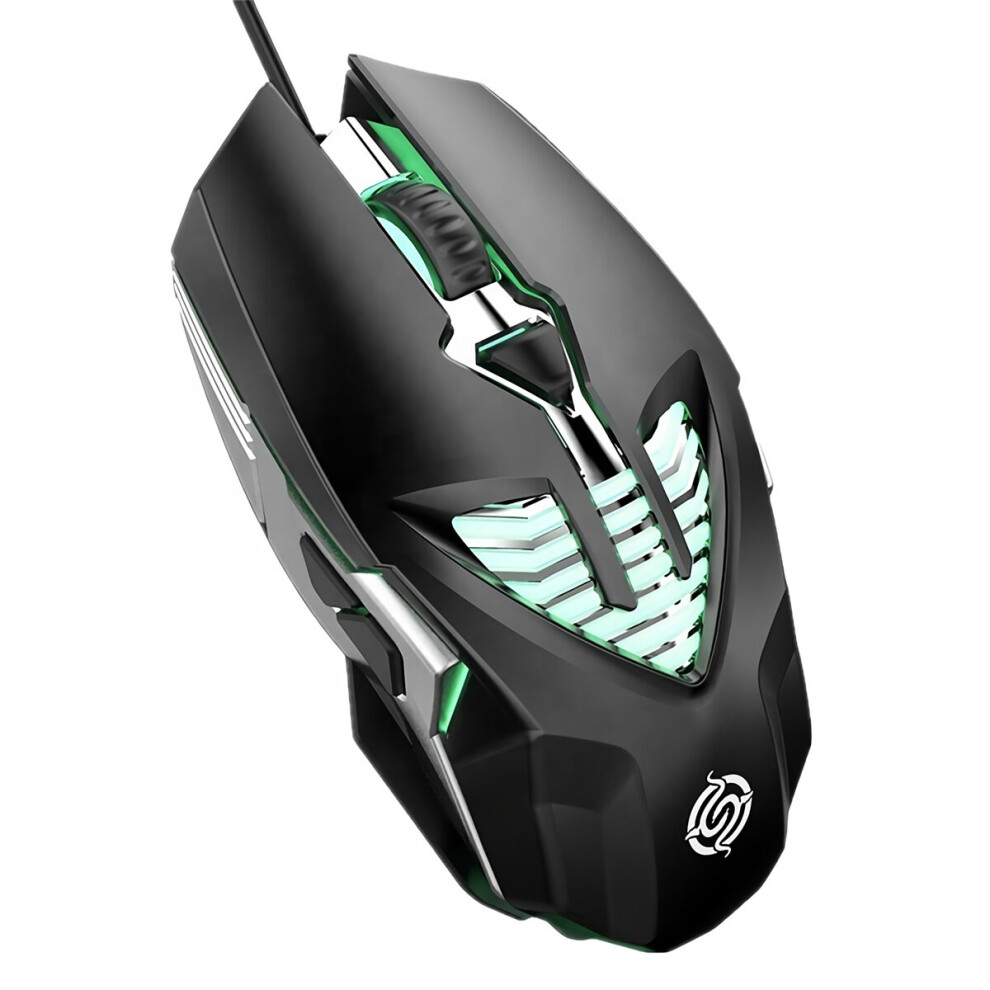 Viperade Q1 Wired Gaming Mouse 3200Dpi 6 Buttons Macro Programming Colorful Breathing Back Computer Gamer Mice For Desktop Computer Laptop Pc Light 6900083636759