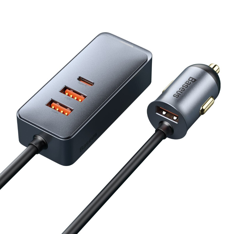 Baseus 120W 4 Port Car Charger Pps Pd Qc3.0 Fcp Afc Fast Charging 1.5M Long Cable 6906143803123
